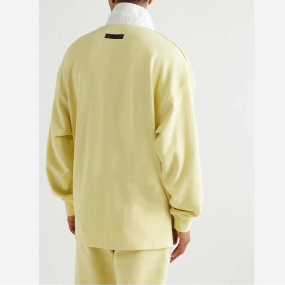 Essentials Men's Light Yellow Crewneck Sweater - Picture 2 of 7